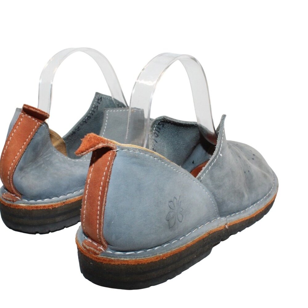 Turkish Size EU 41 US 10.5 Blue Suede Leather Handmade Loafer Slip On Shoes - Picture 9 of 12